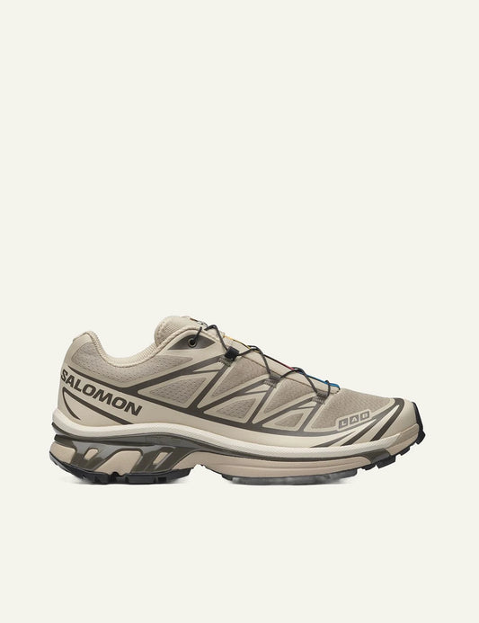 Salomon XT-6 sneakers beige grey trail side