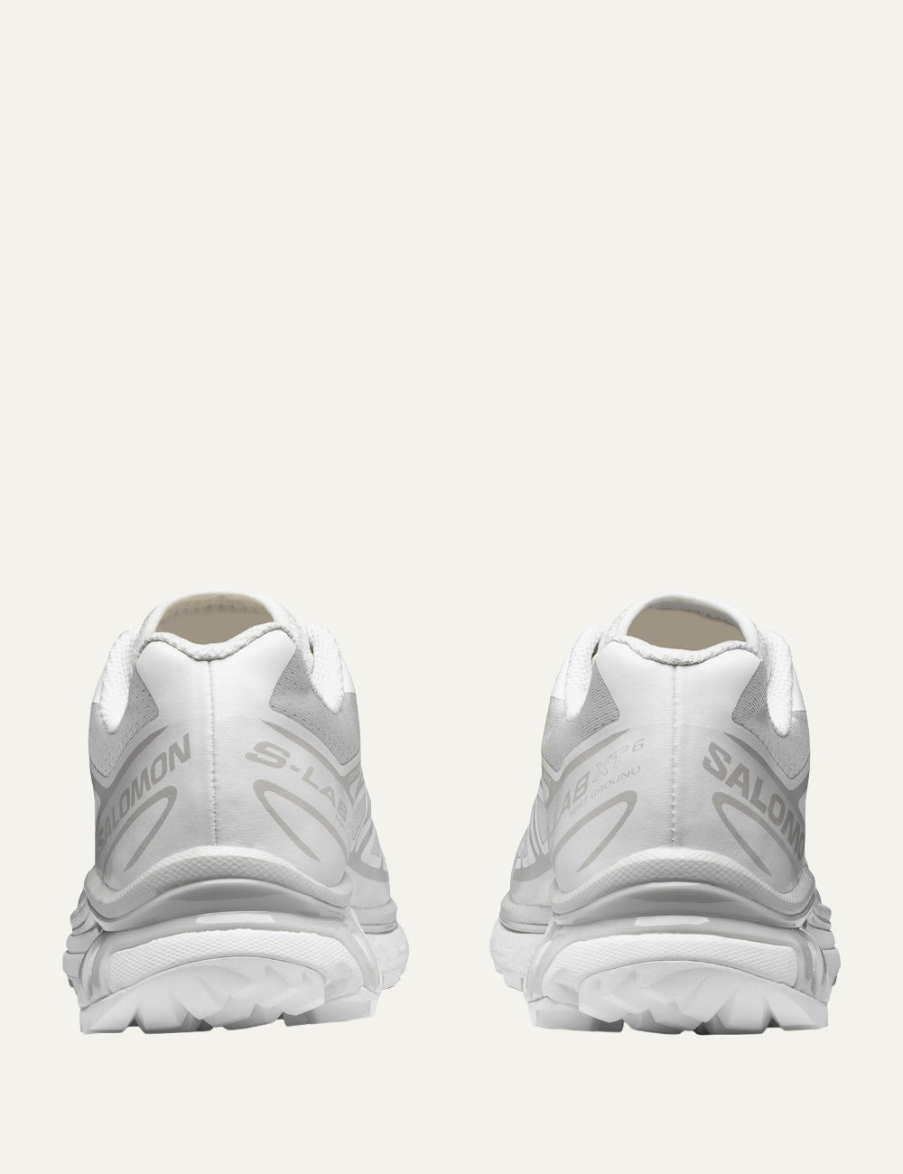 salomon xt-6 sneakers white trail running back view