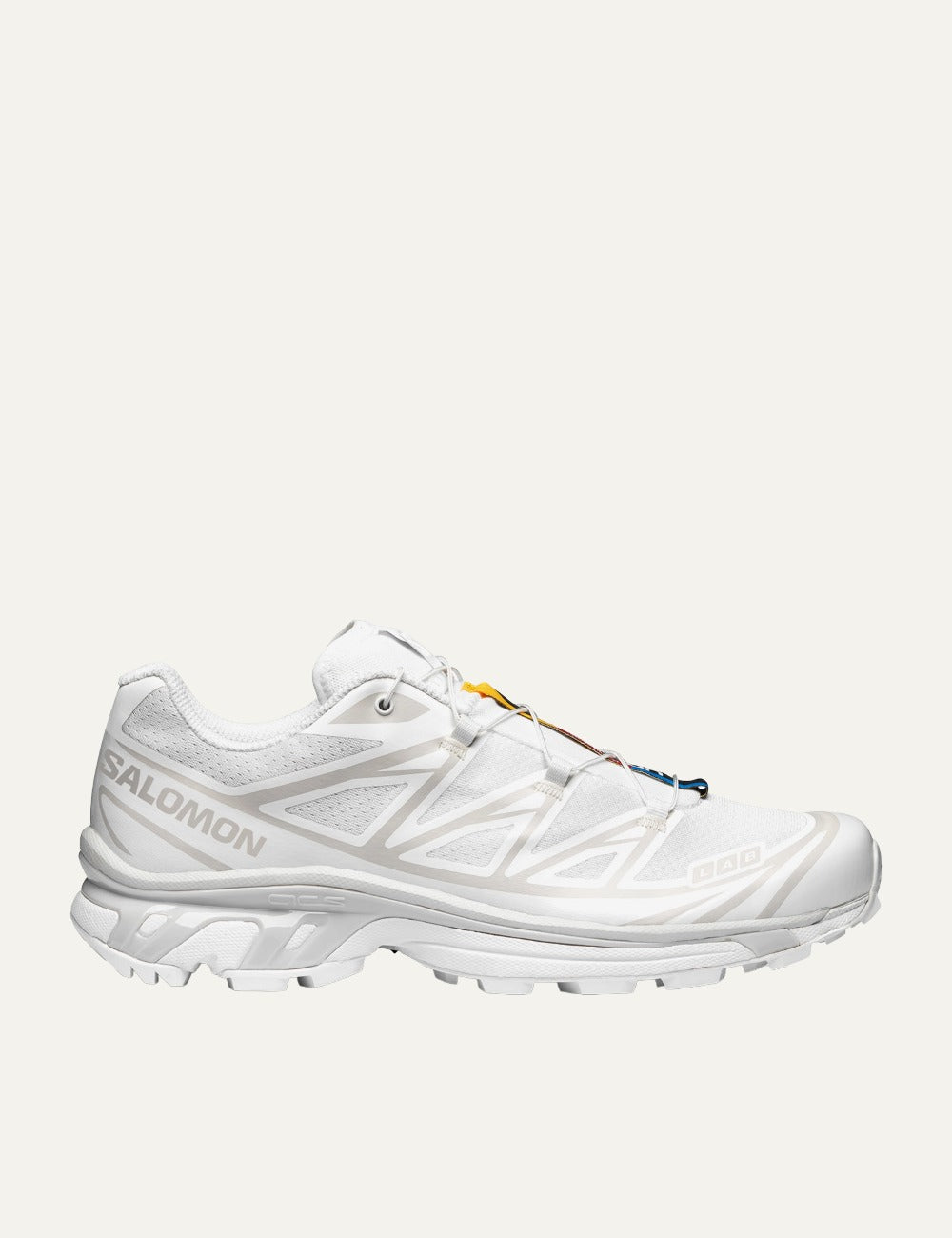 salomon xt-6 sneakers white trail running side view