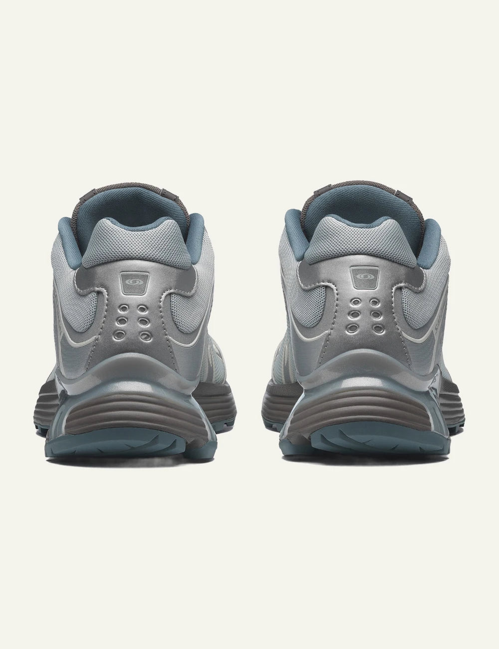 salomon xt-whisper sneakers silver blue trail running back view
