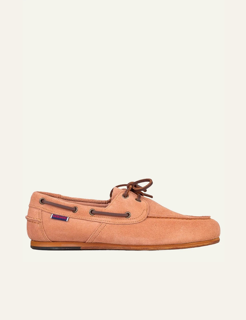 Sebago boat shoes antique pink suede side view