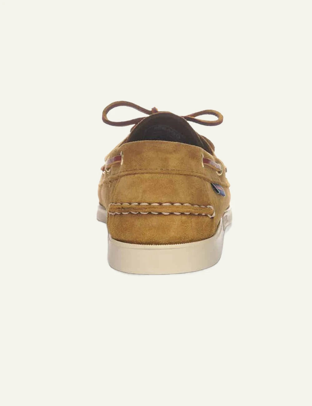 Sebago docksides shoes suede brown boat shoes profile view