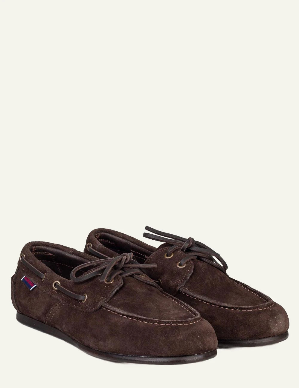Sebago Owen women suede boat shoes brown front angle