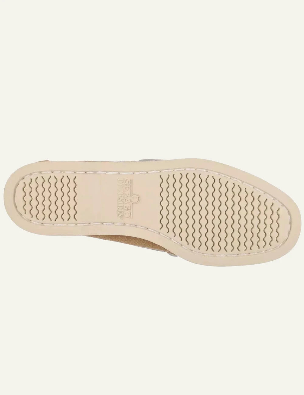 Sebago docksides suede sand boat shoes sole view