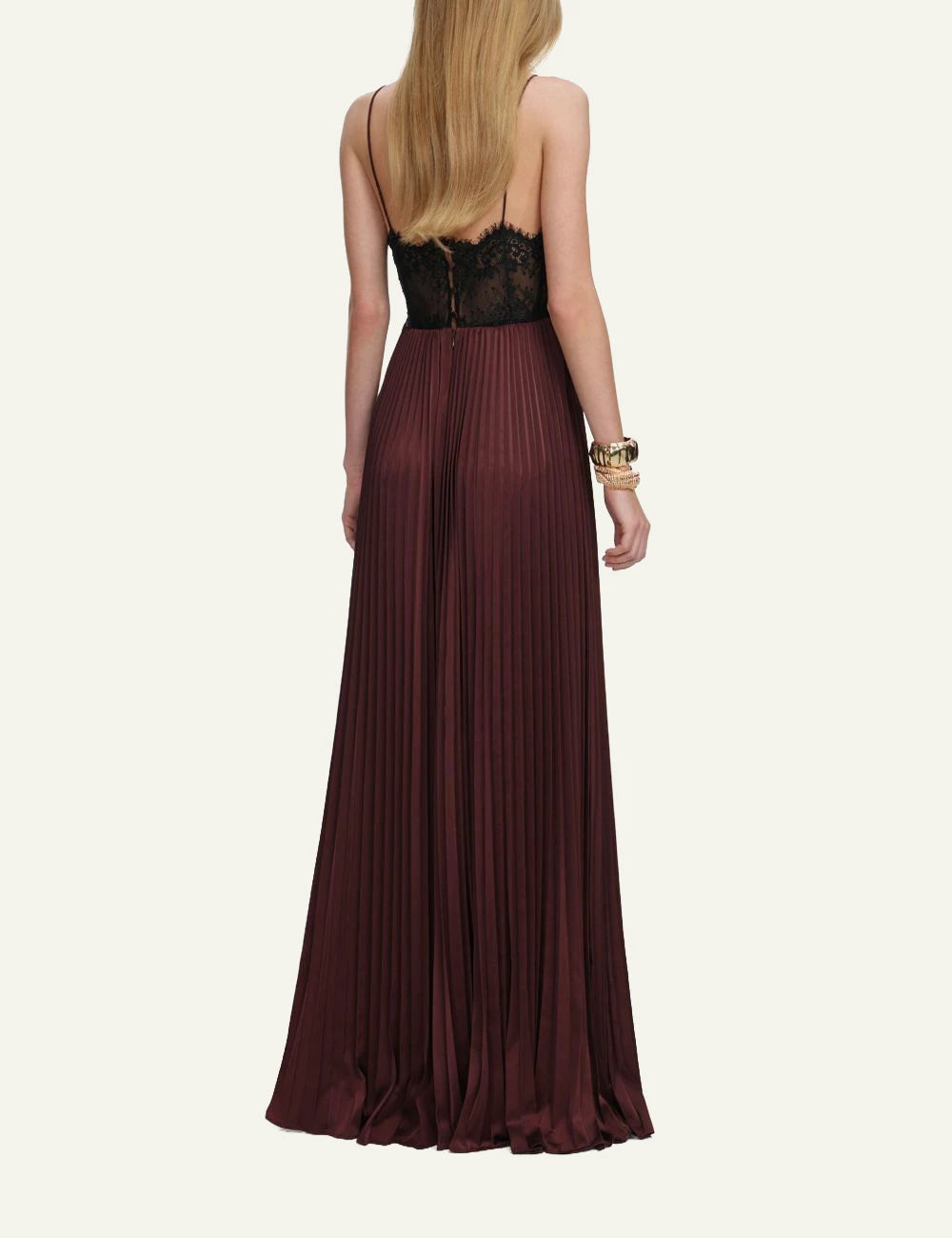 SELF-PORTRAIT LACE MAXI DRESS BROWN – Simple Caracters