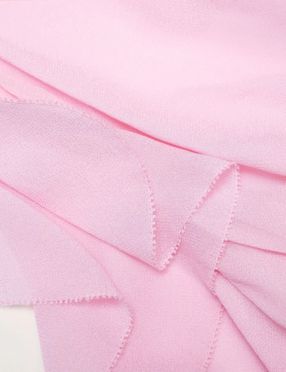 Self Portrait pink maxi dress cowl neck asymmetric front detail view