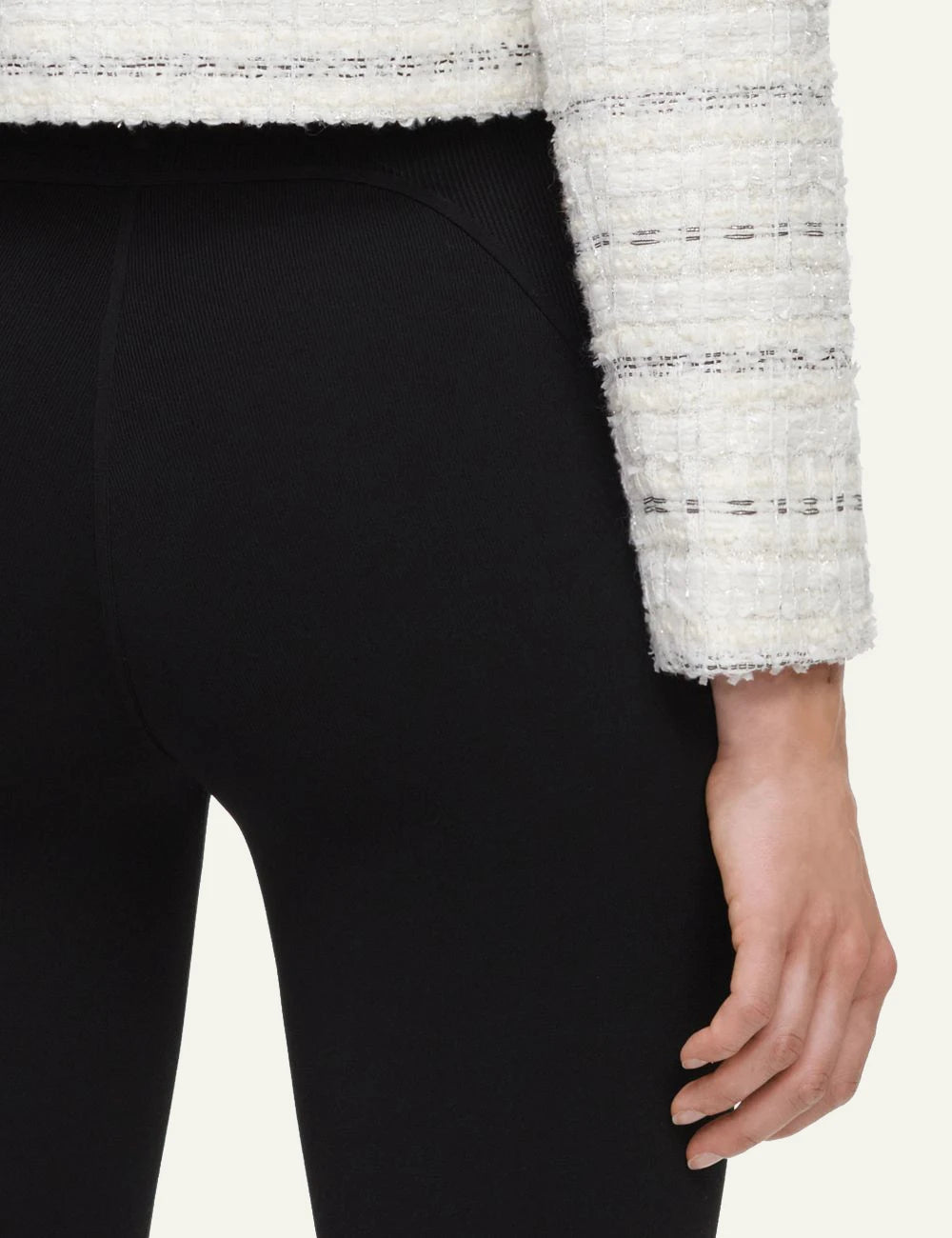Self-Portrait Women’s Black Stretch Stirrup Leggings With Removable Belt detail