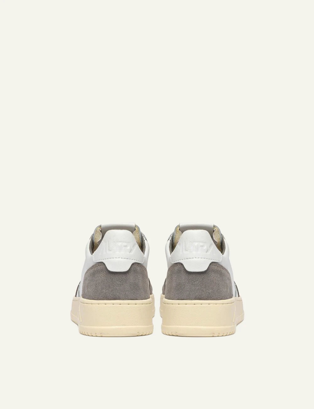 Men's Autry Medalist white leather sneakers with grey suede back