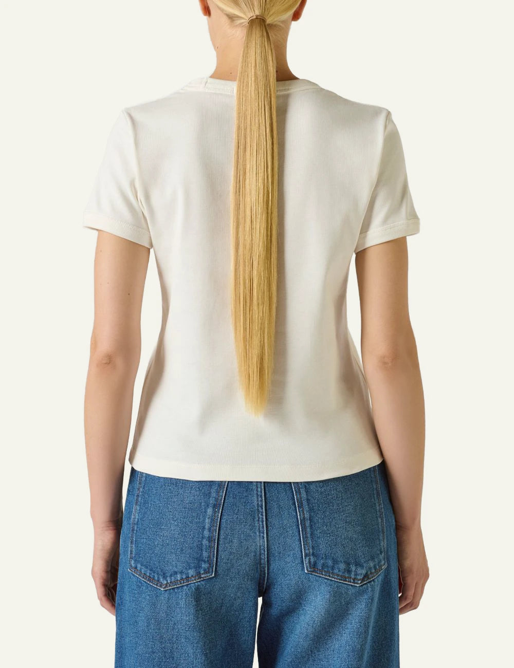 Soeur Aristide t-shirt white cotton slim fit back