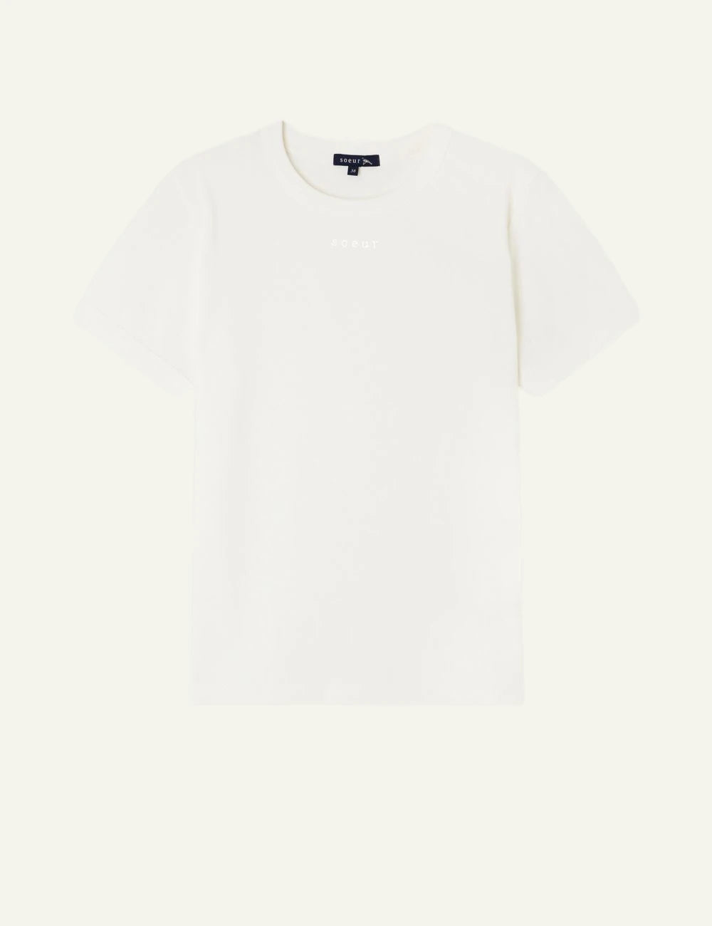 Soeur Aristide t-shirt white cotton slim fit front
