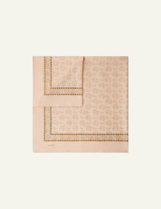 Soeur foulard scarf beige floral print square detail