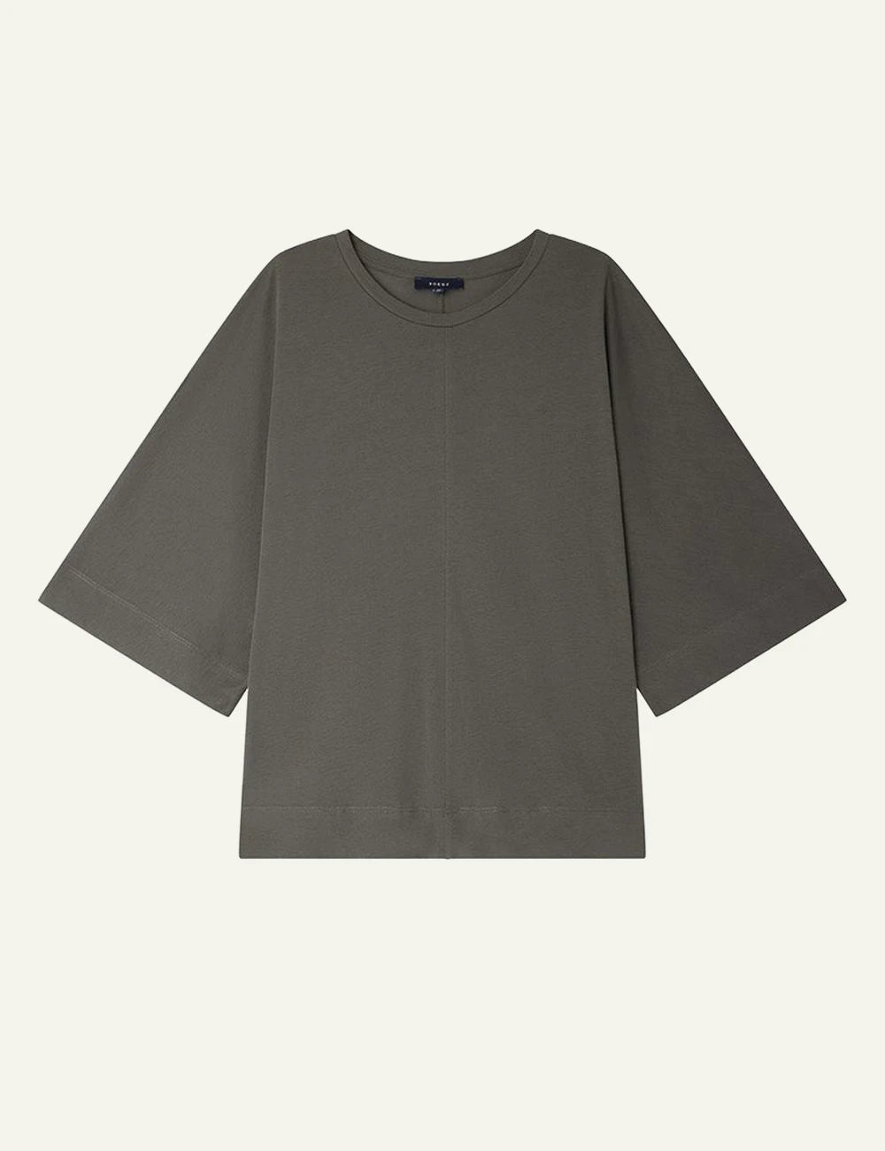 Soeur Helsinki t-shirt dark grey oversized cotton mid sleeve front