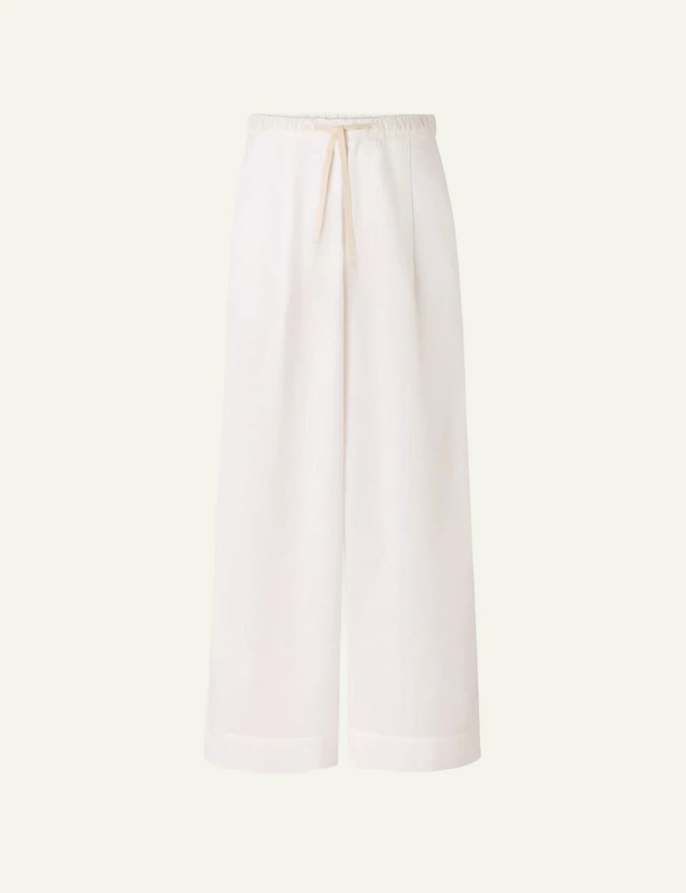 Soeur Hugues trousers off white straight leg tie waist front