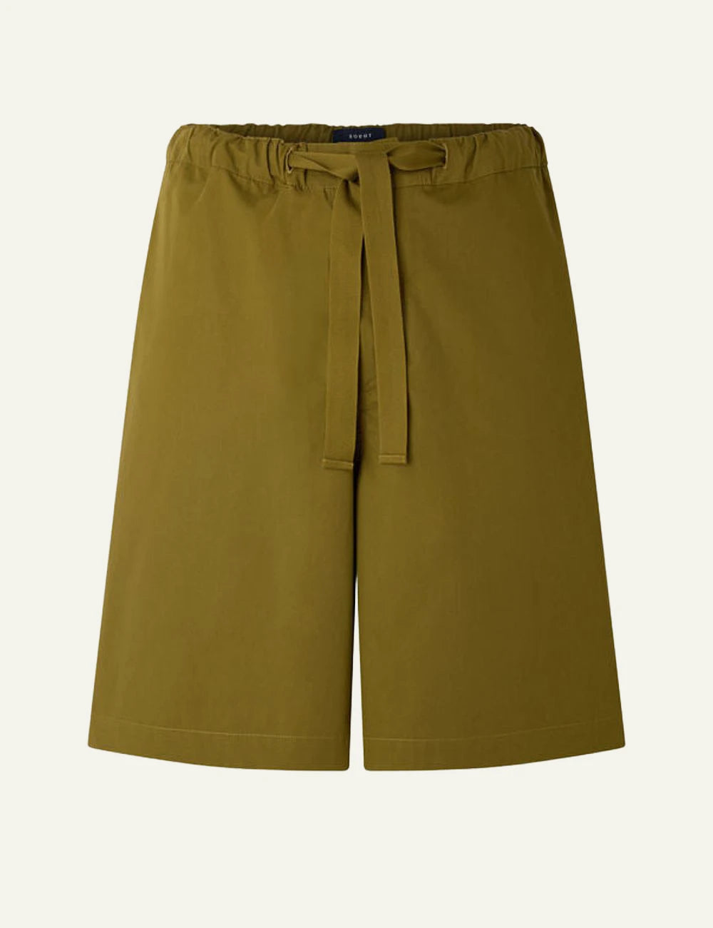 Soeur Izia shorts olive cotton canvas drawstring loose fit front