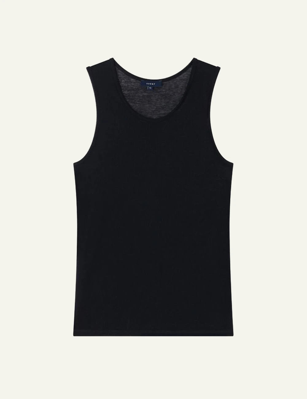 Soeur tank top recycled cotton black front