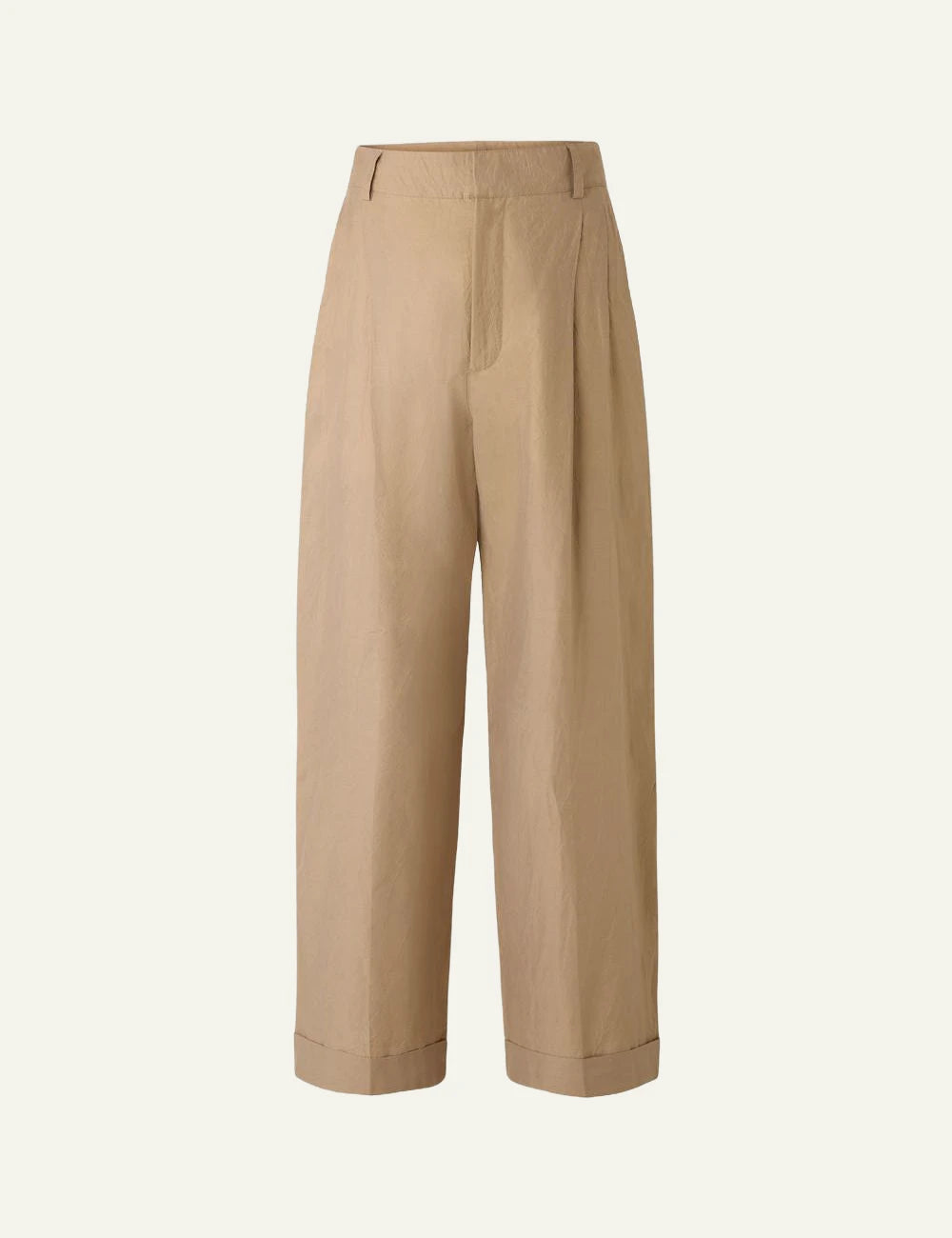 Soeur Watson trousers beige wide leg high waist pleated front