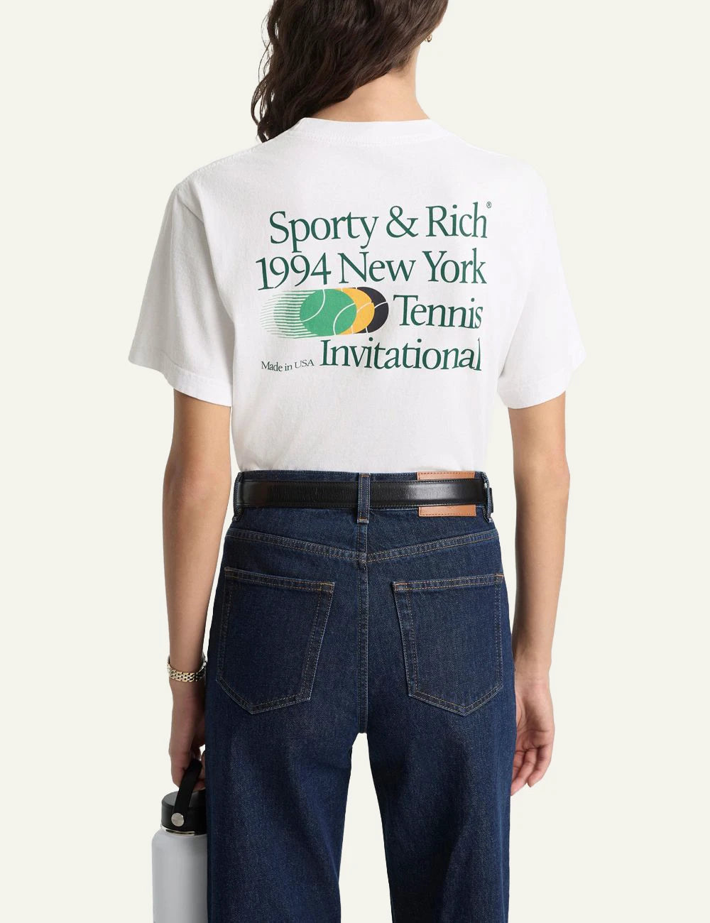  Sporty&Rich invitational t shirt white forest back view