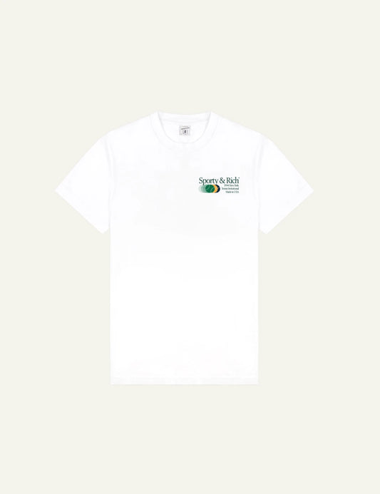  Sporty&Rich invitational t shirt white forest front view
