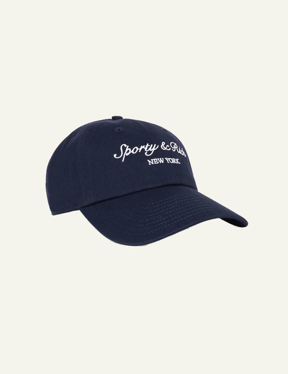 Sporty and Rich New York navy baseball cap with embroidered logo
