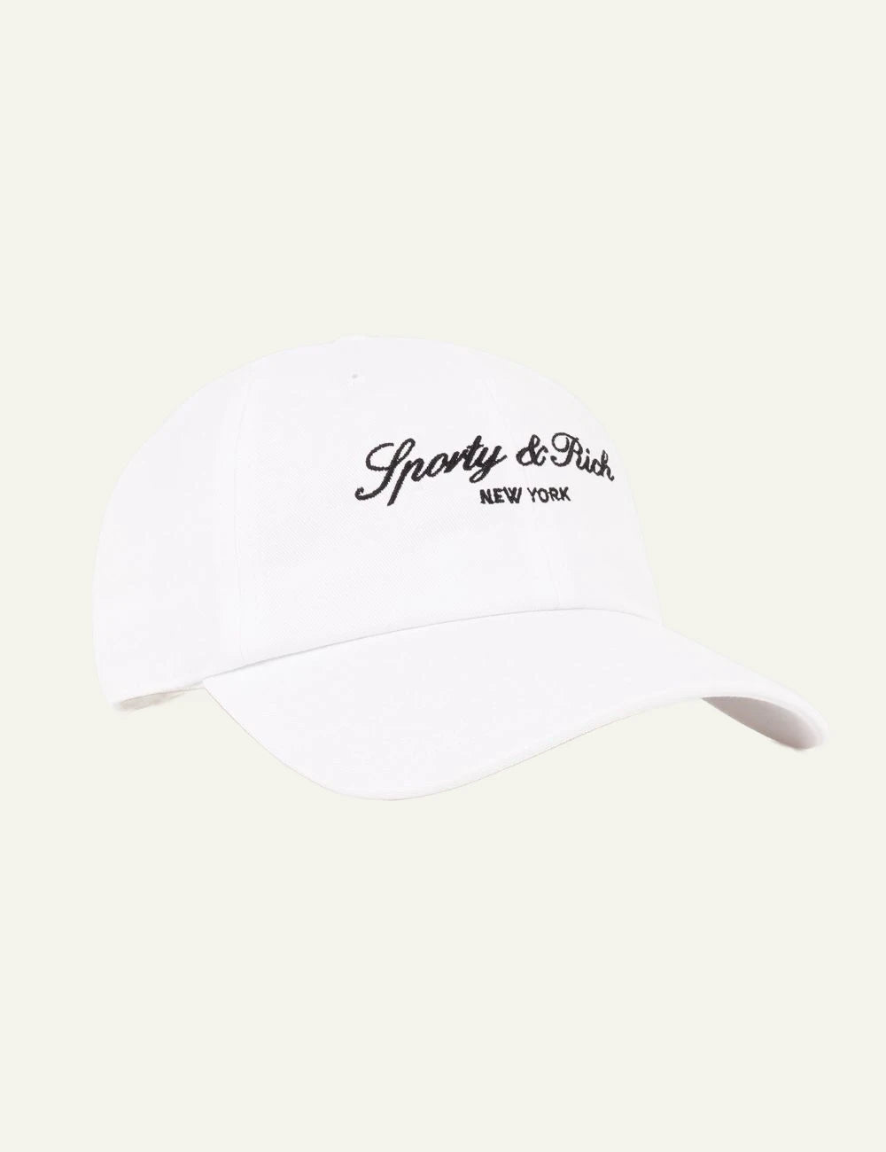 Sporty and Rich New York white baseball cap with embroidered logo