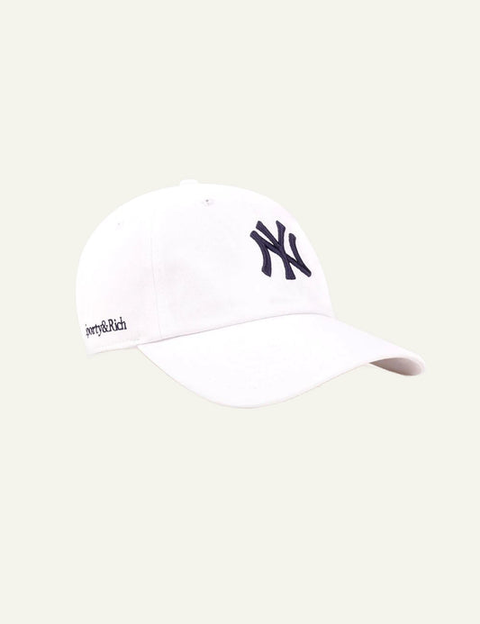 Sporty and Rich NY Yankees cap white angled view