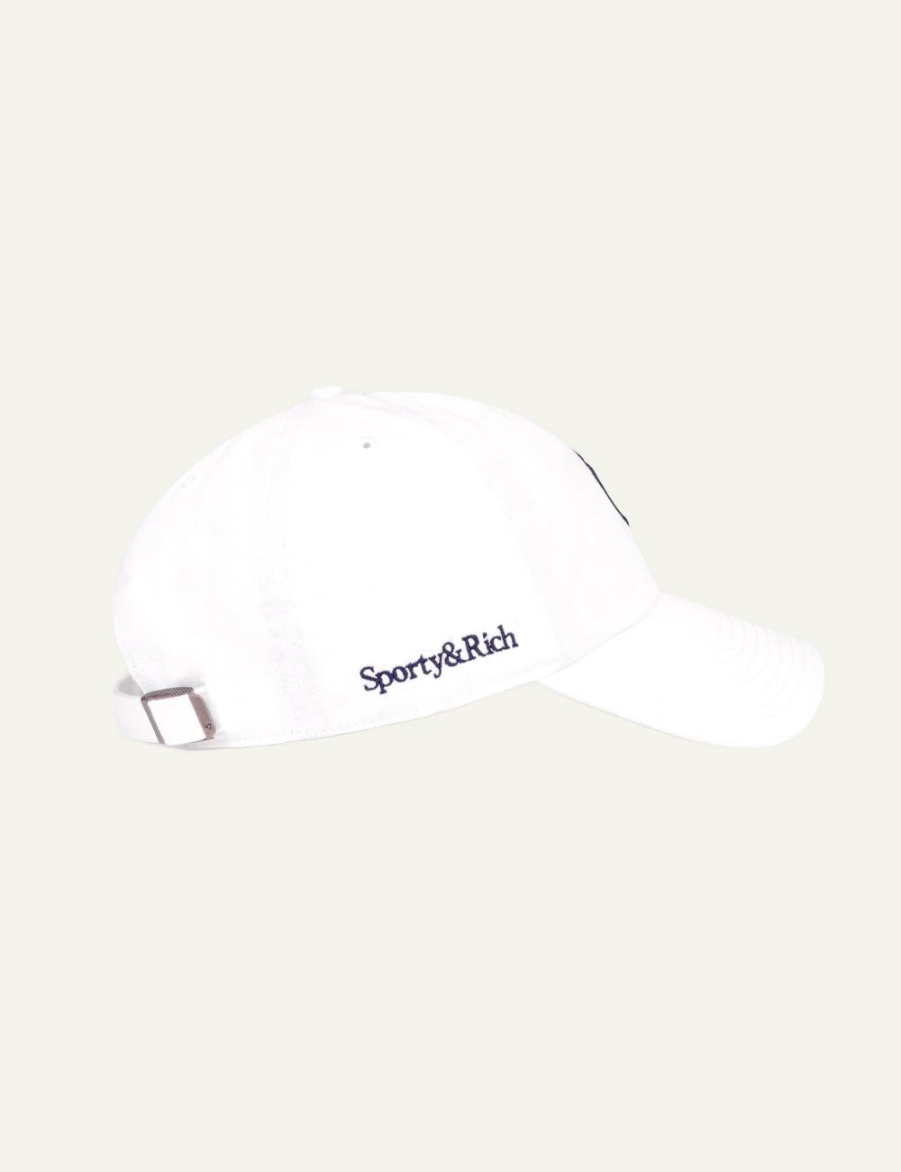 Sporty and Rich NY Yankees cap white side view