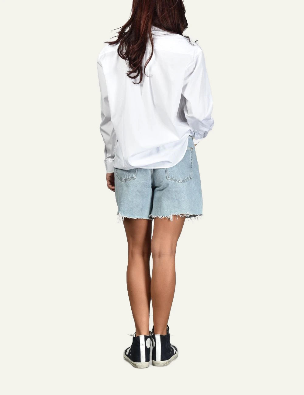 Sporty &amp; Rich Signature NY oversized white shirt back view