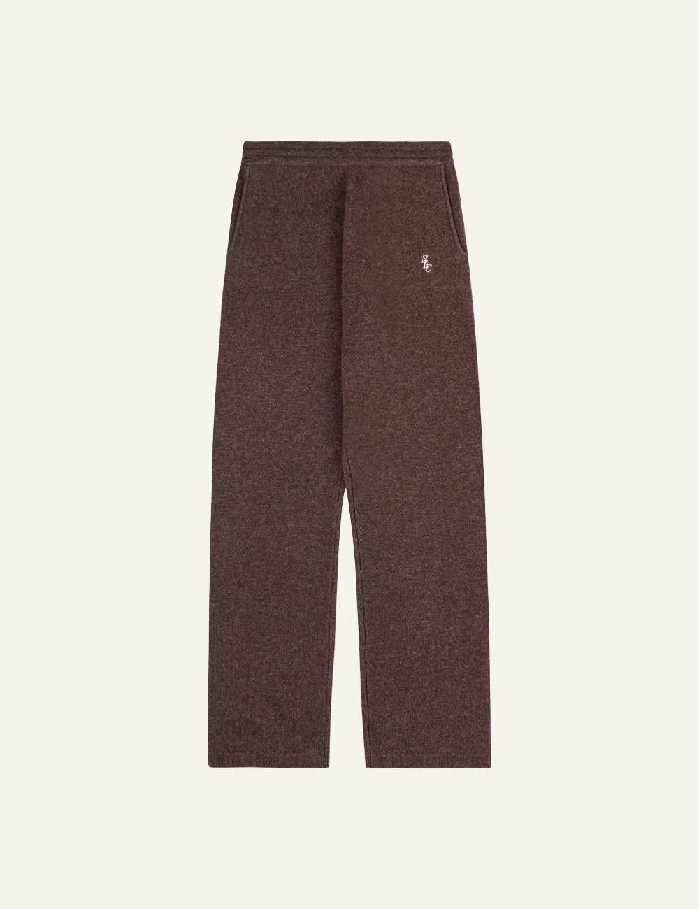 Sporty &amp; Rich SRC cashmere trousers toffee front view