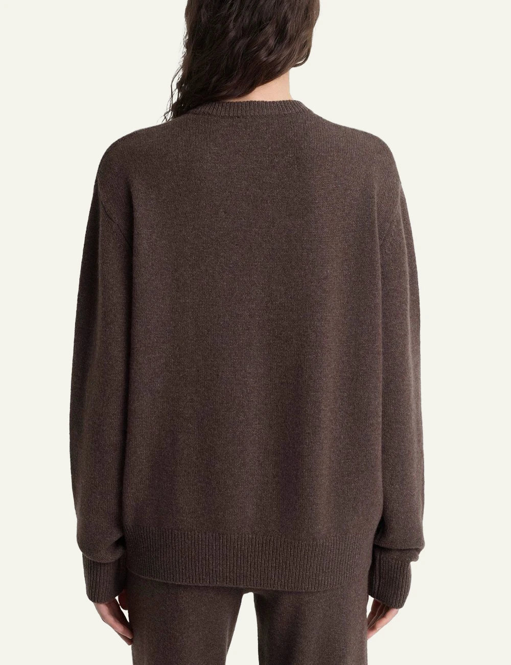 Sporty &amp; Rich SRC v neck sweater toffee back view