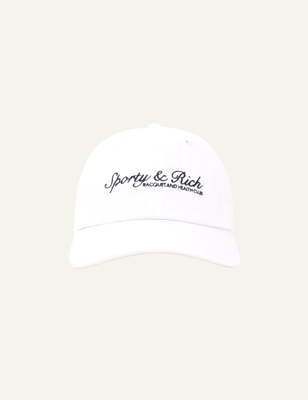 Sporty Rich Syracuse hat white embroidered side front view