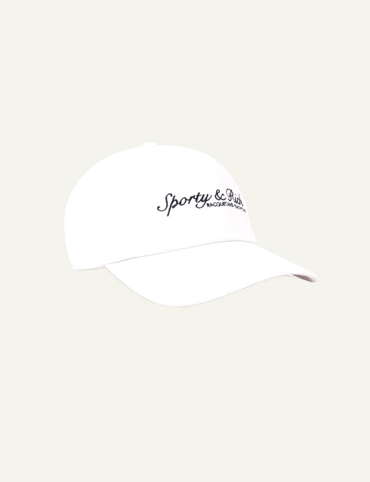 Sporty Rich Syracuse hat white embroidered side side view