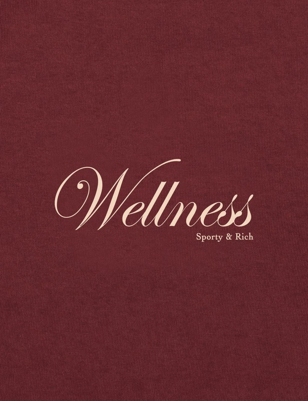Sporty and Rich wellness sweatpants merlot front detail view