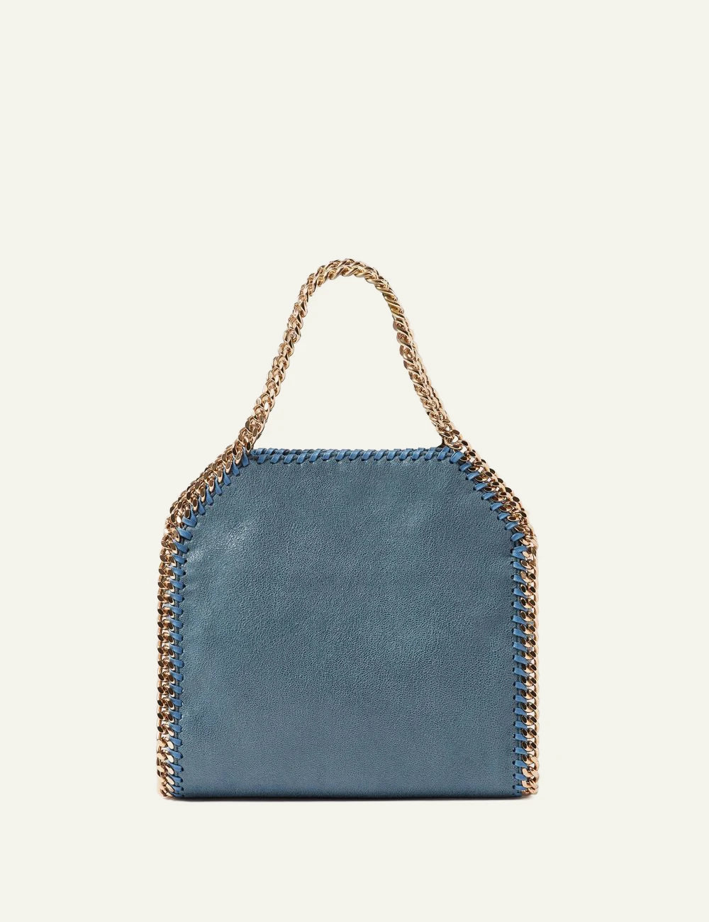 Stella McCartney Falabella mini bag blue me gold chain detail back view