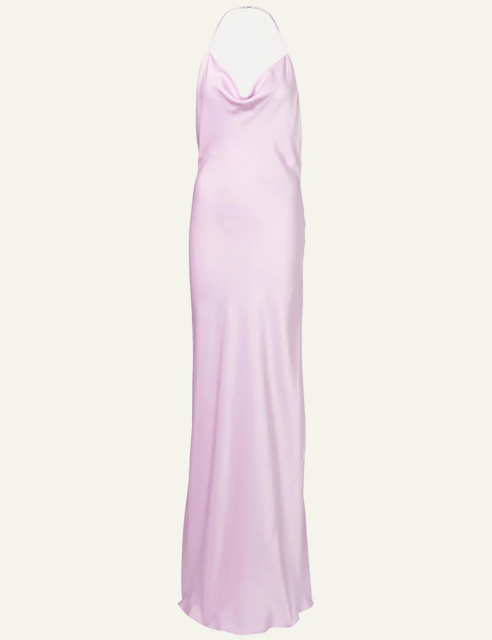 Stella McCartney Envers satin maxi dress pink front view