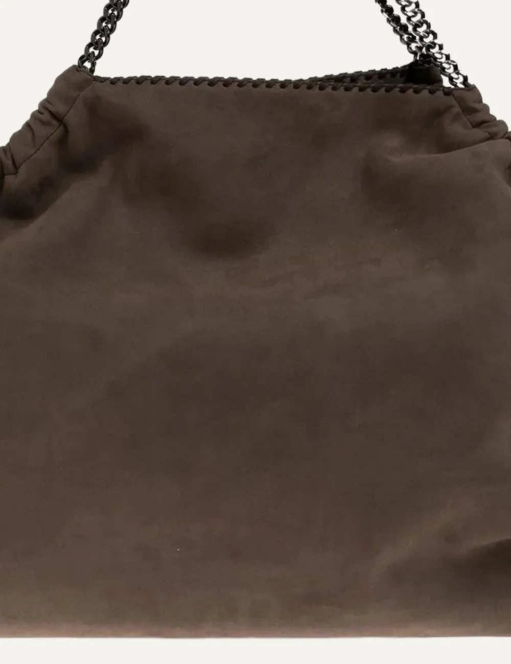 Stella McCartney women's grey brown shoulder bag with chain strap back