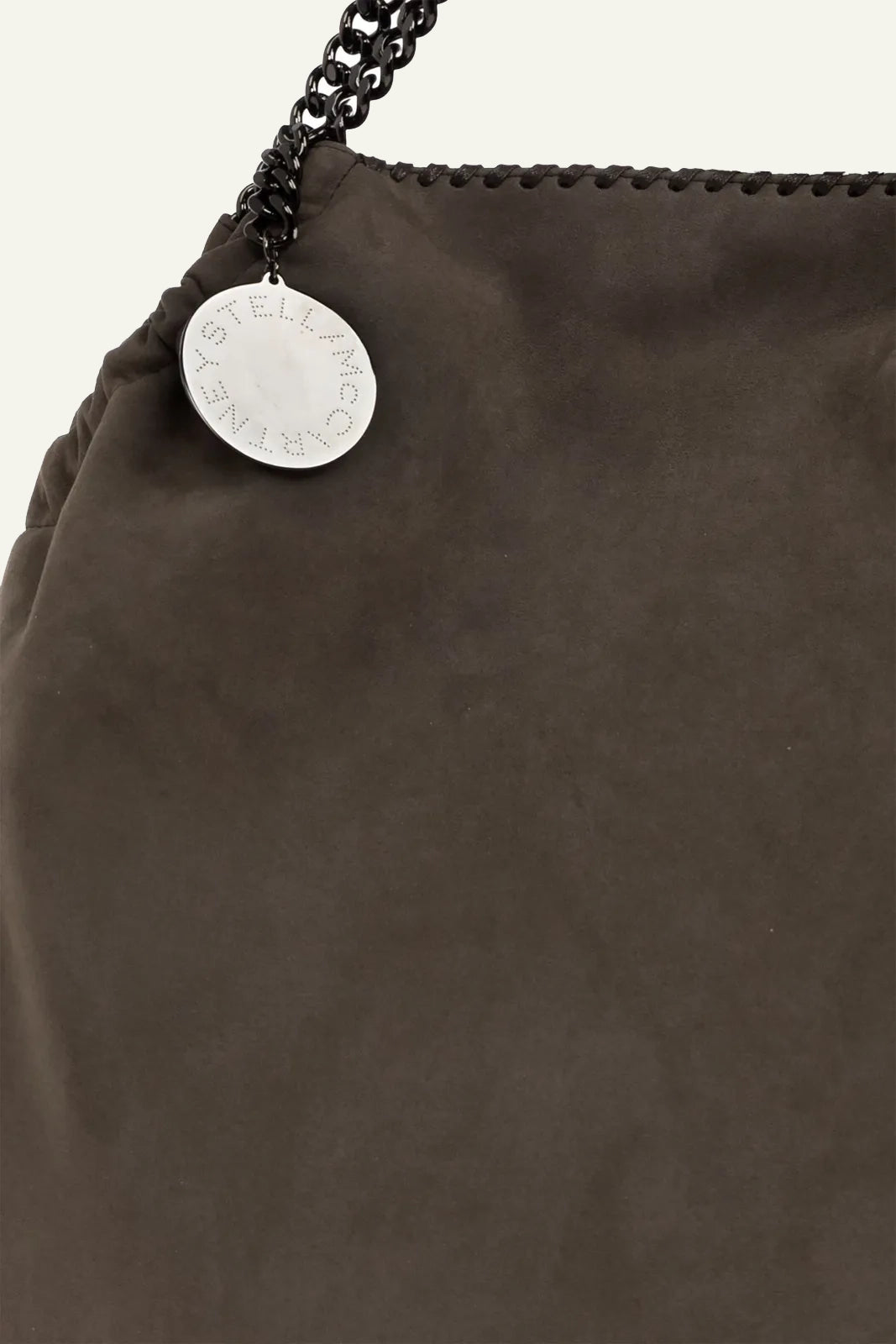 Stella McCartney women's grey brown shoulder bag with chain strap detail