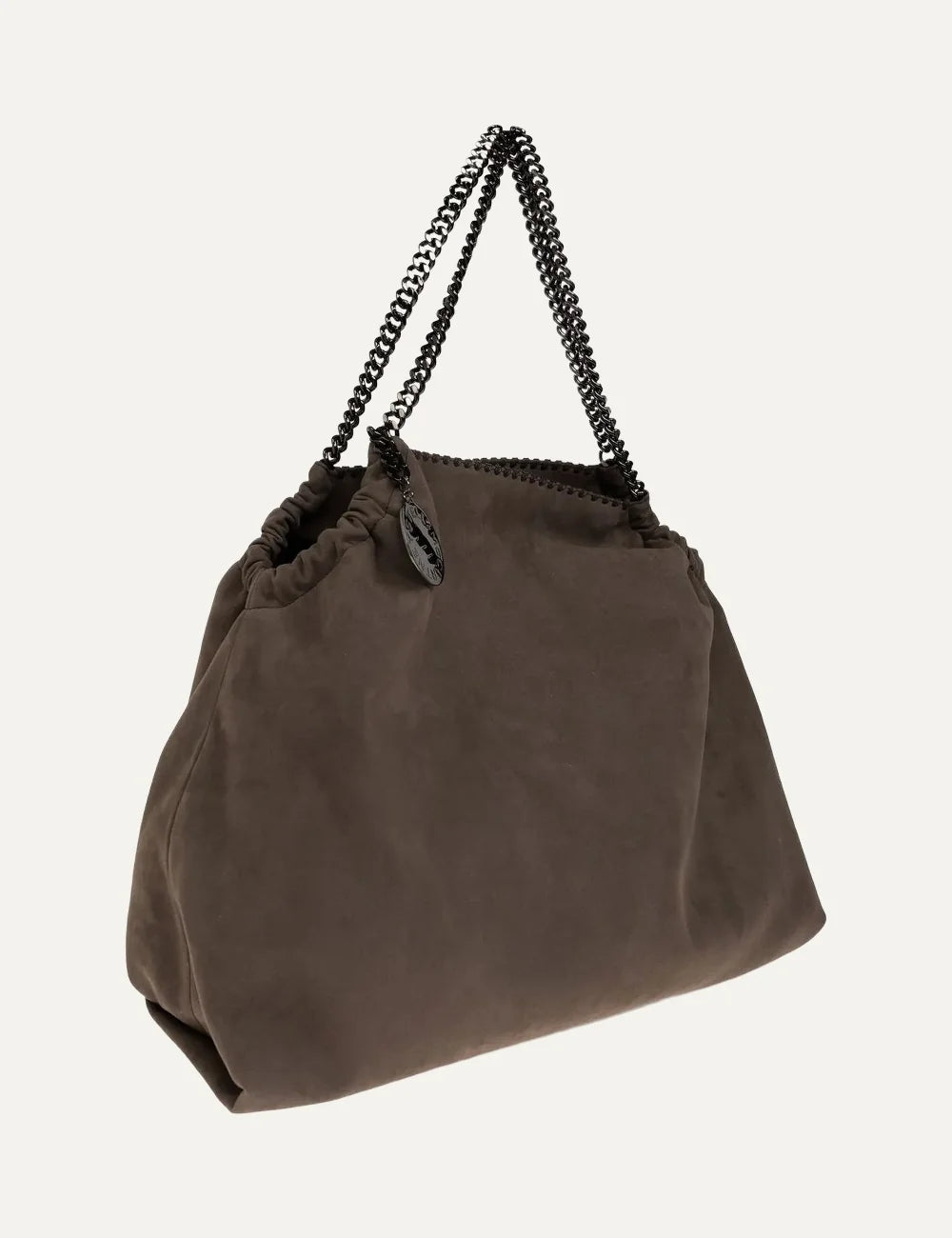 Stella McCartney women's grey brown shoulder bag with chain strap side