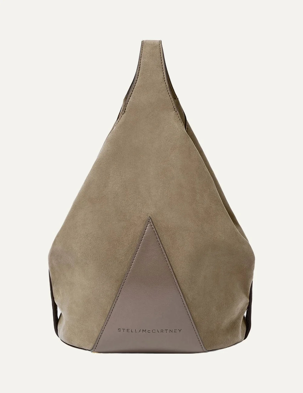 Stella McCartney women's sand vegan leather small bucket bag with Appaloosa hardware