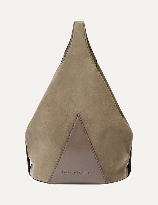 Stella McCartney women's sand vegan leather small bucket bag with Appaloosa hardware