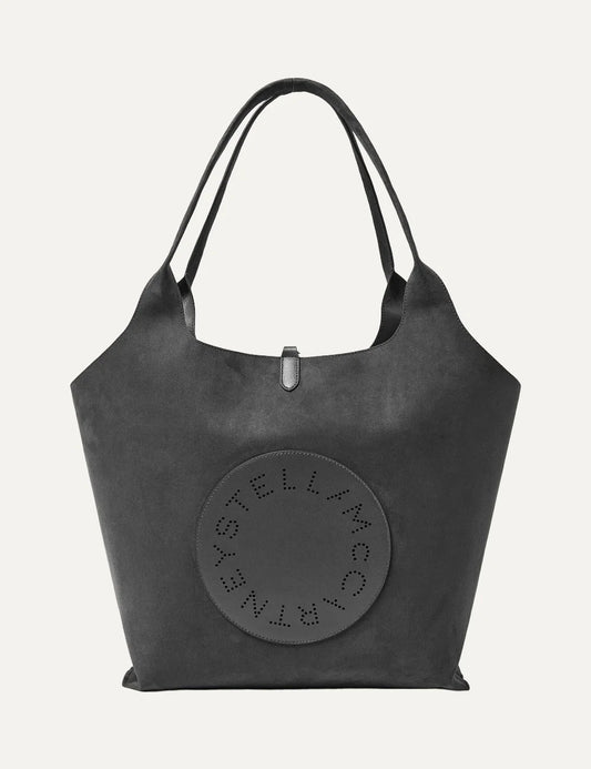Stella McCartney women's slate vegan suede reversible tote bag