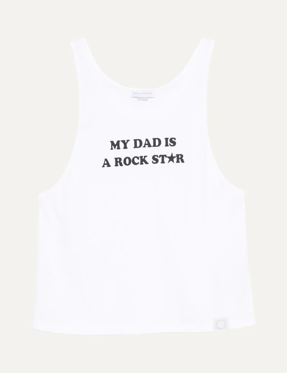 Stella McCartney women's white cotton sleeveless top with slogan print