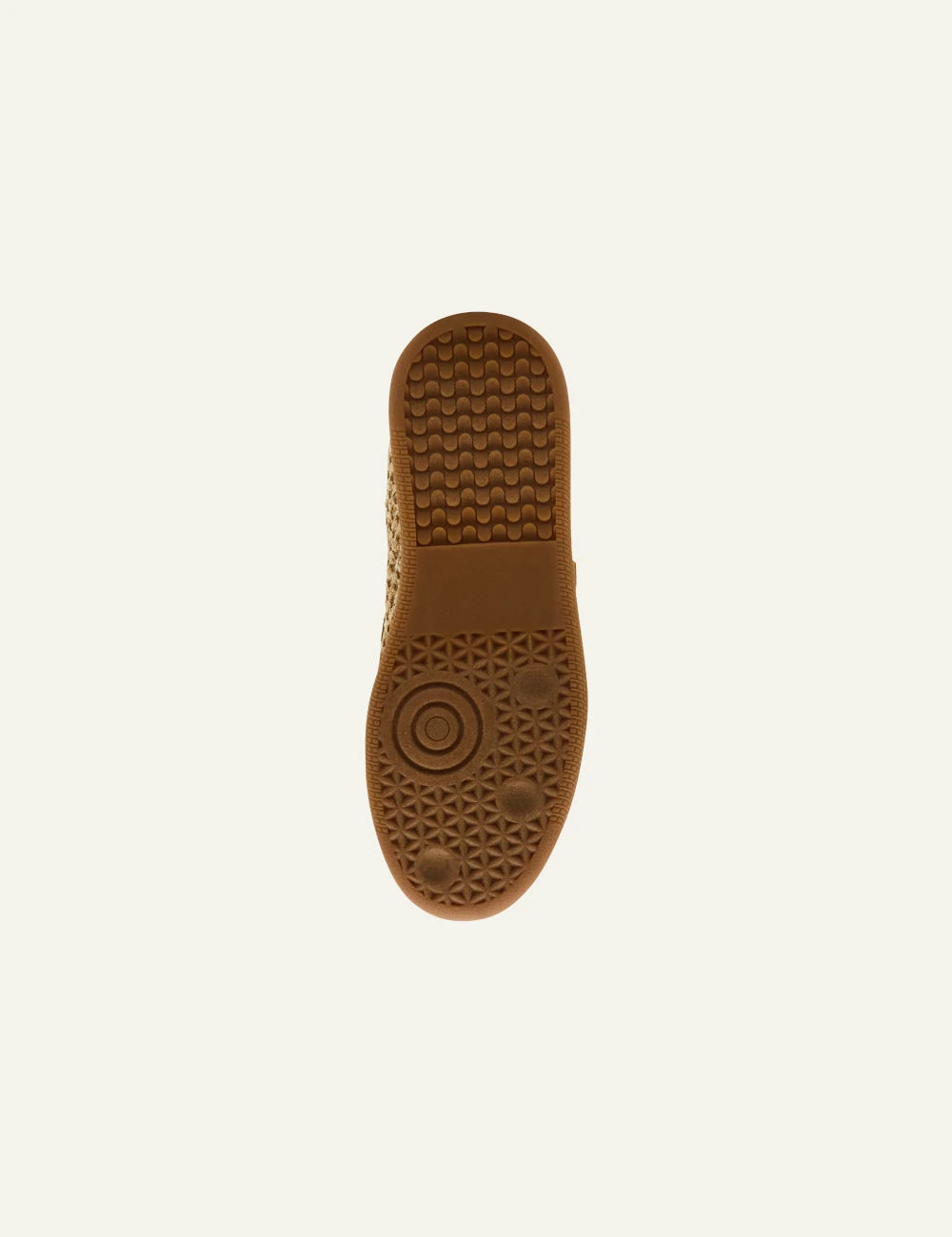 steve madden camel woven velcro sneakers sole view