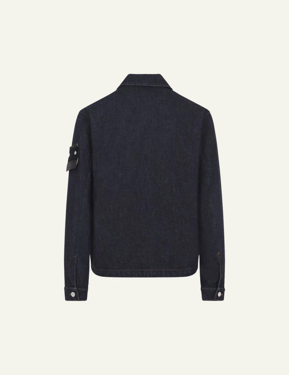 Stone Island denim jacket dark wash back