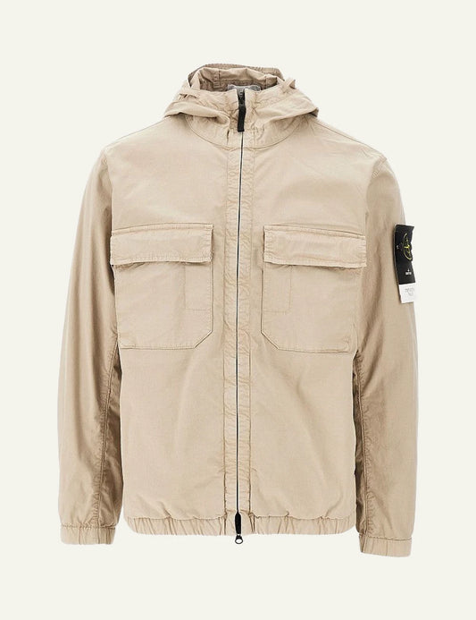 Stone Island hooded jacket beige front