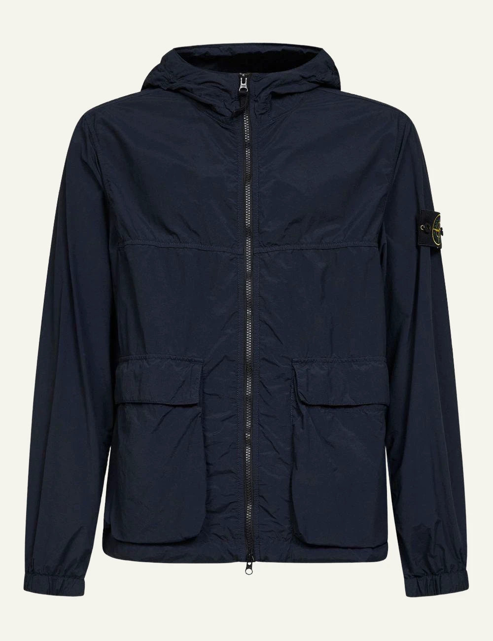 Stone Island hooded jacket navy front