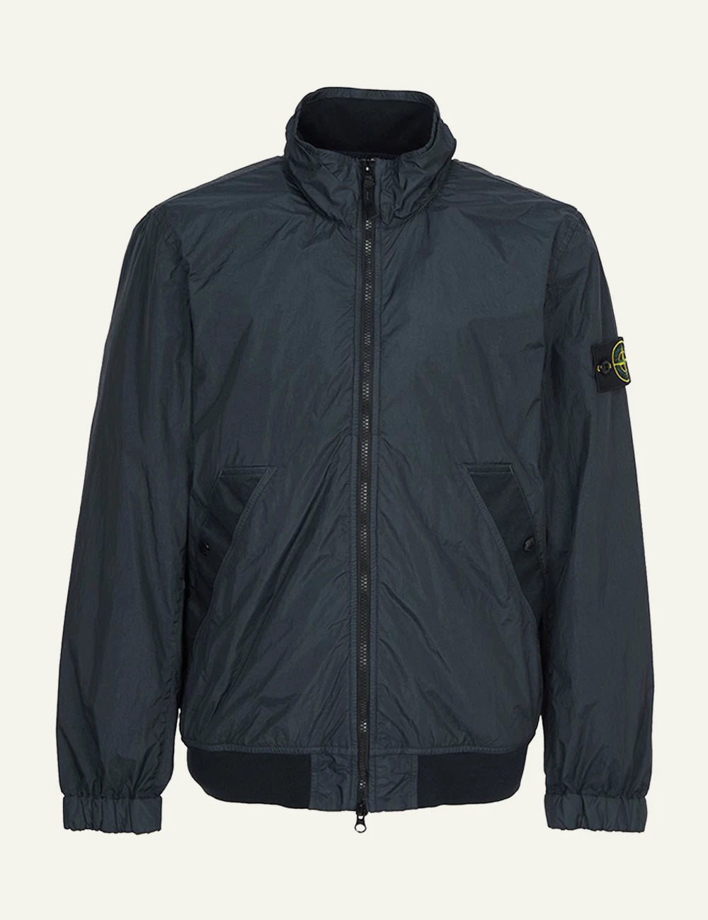 Stone Island jacket blue front look