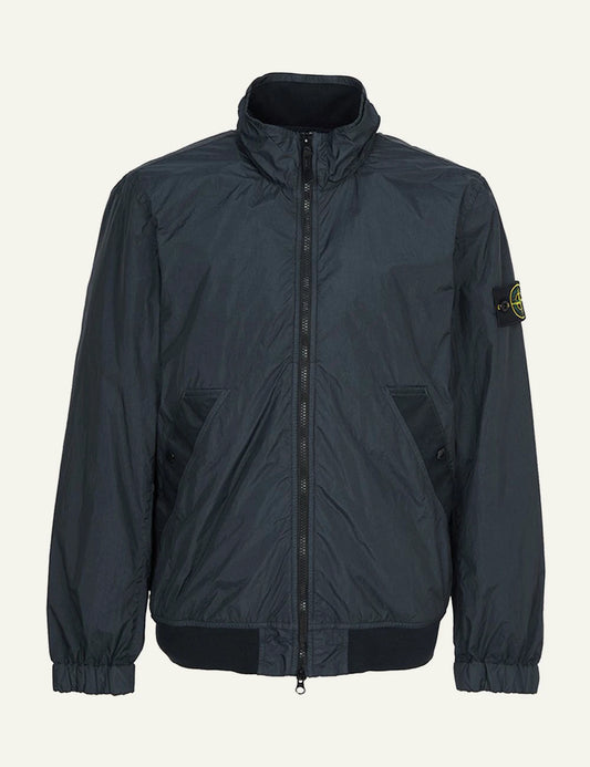 Stone Island jacket blue front look
