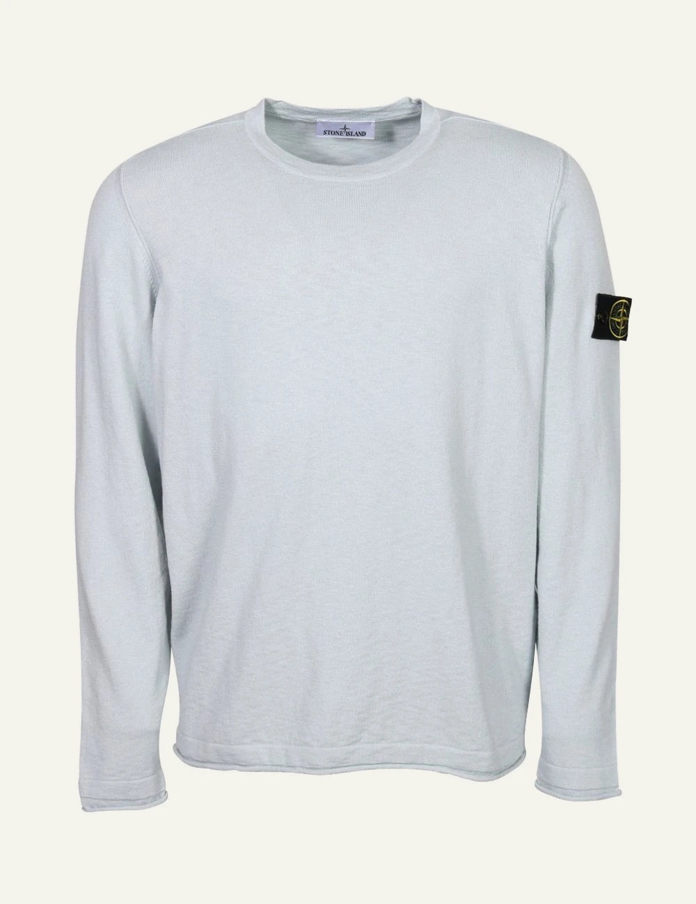 Stone Island long sleeve t-shirt light grey front 