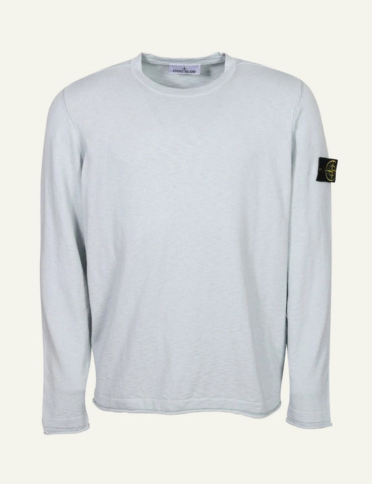 Stone Island long sleeve t-shirt light grey front 