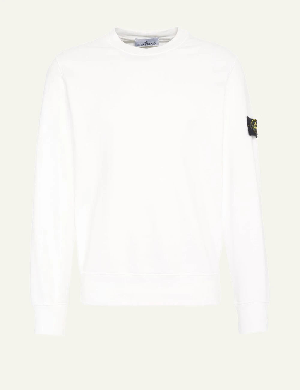 stone island sweatshirt white front flat